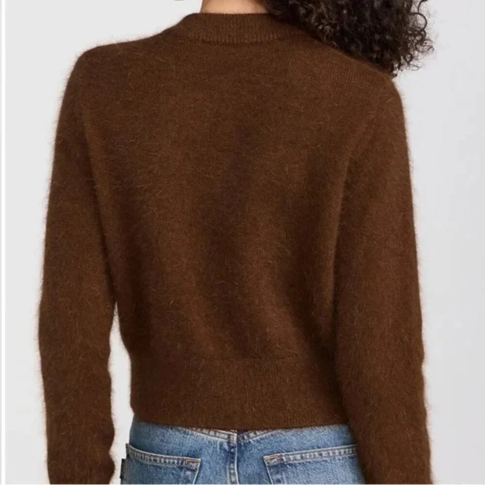 RHODE Amal Cardigan, Dark Brown Size S - Picture 3 of 3